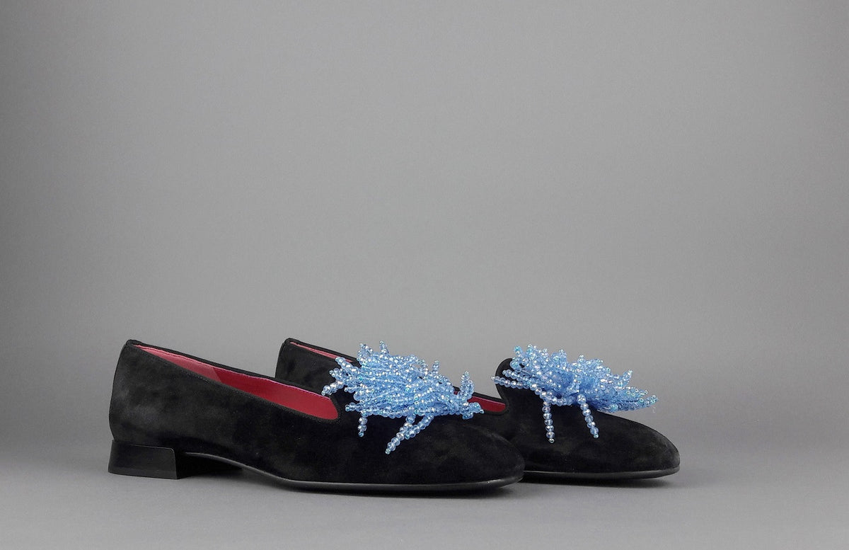 181 Alberto Gozzi Slipper Donna Camoscio Nero