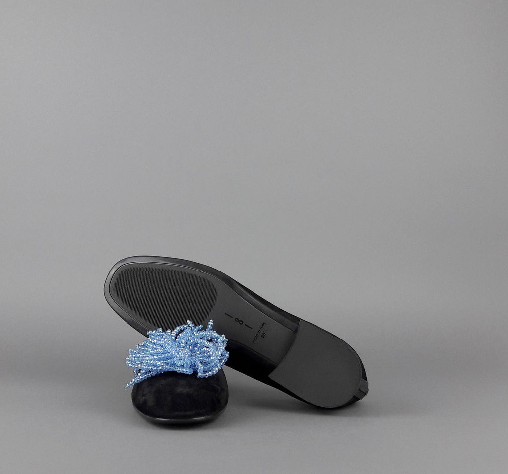 181 Alberto Gozzi Slipper Donna Camoscio Nero