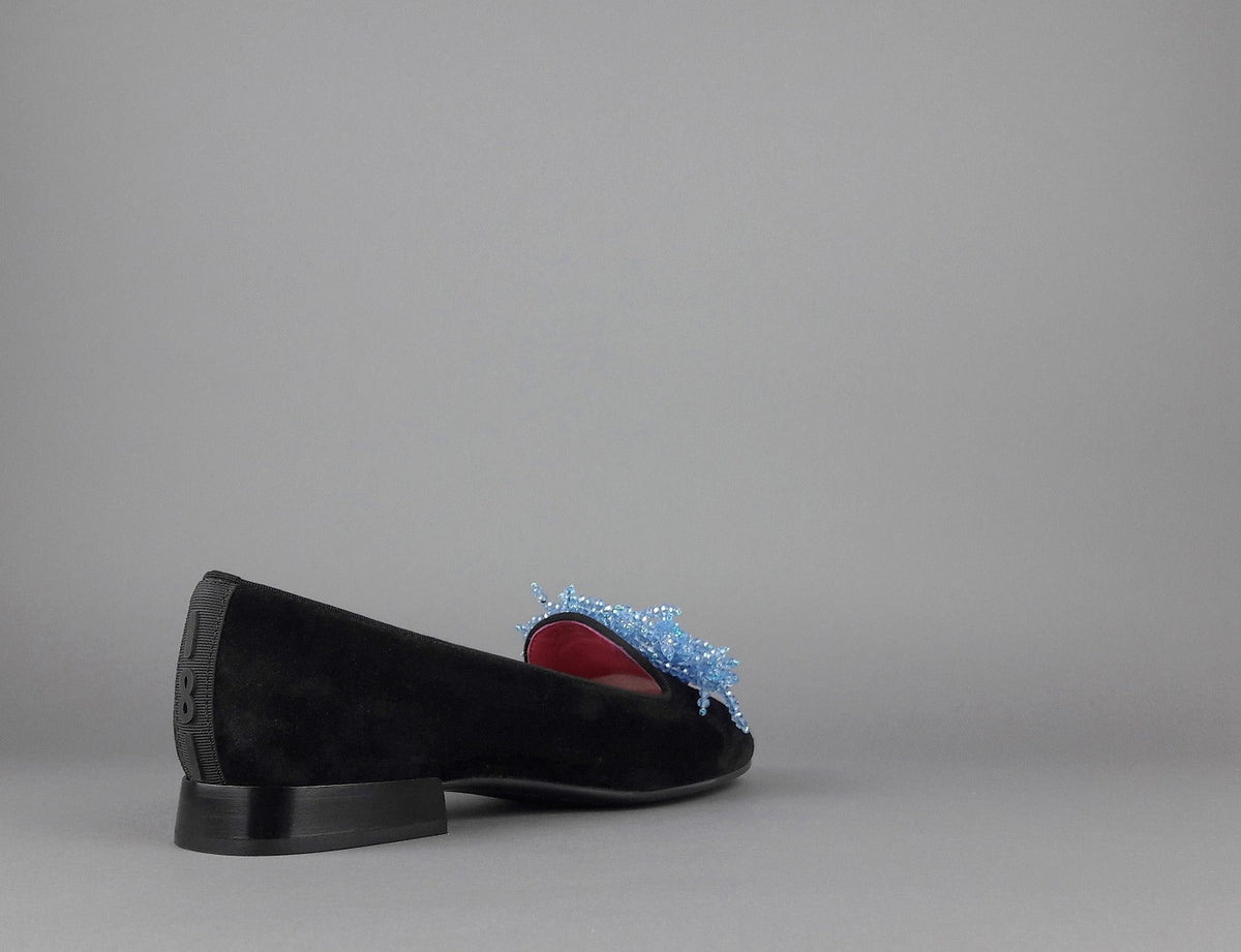 181 Alberto Gozzi Slipper Donna Camoscio Nero