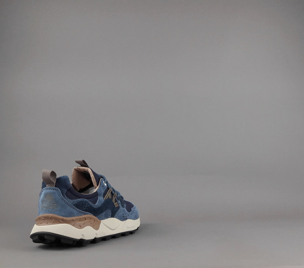 Flower Mountain Yamano 3 Uomo Camoscio Tela Blu