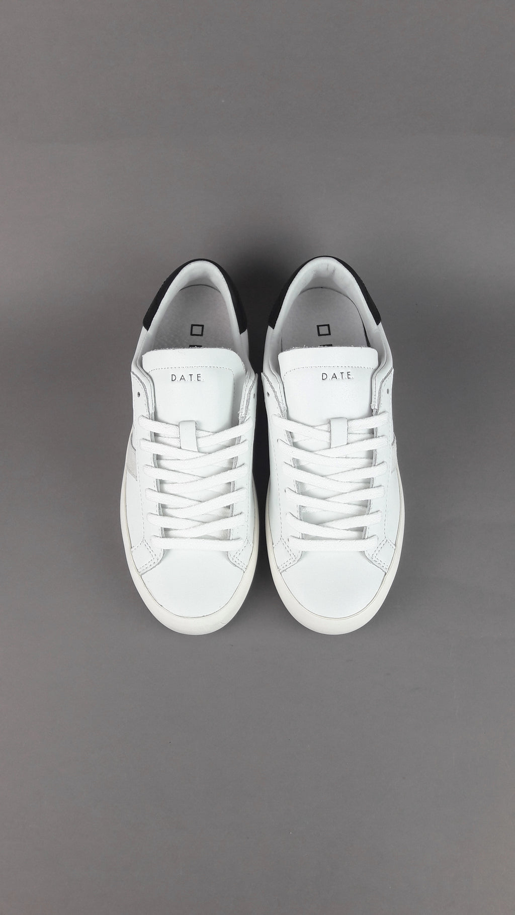 D.A.T.E. Hill Low Donna Pelle Bianco Spoiler Nero