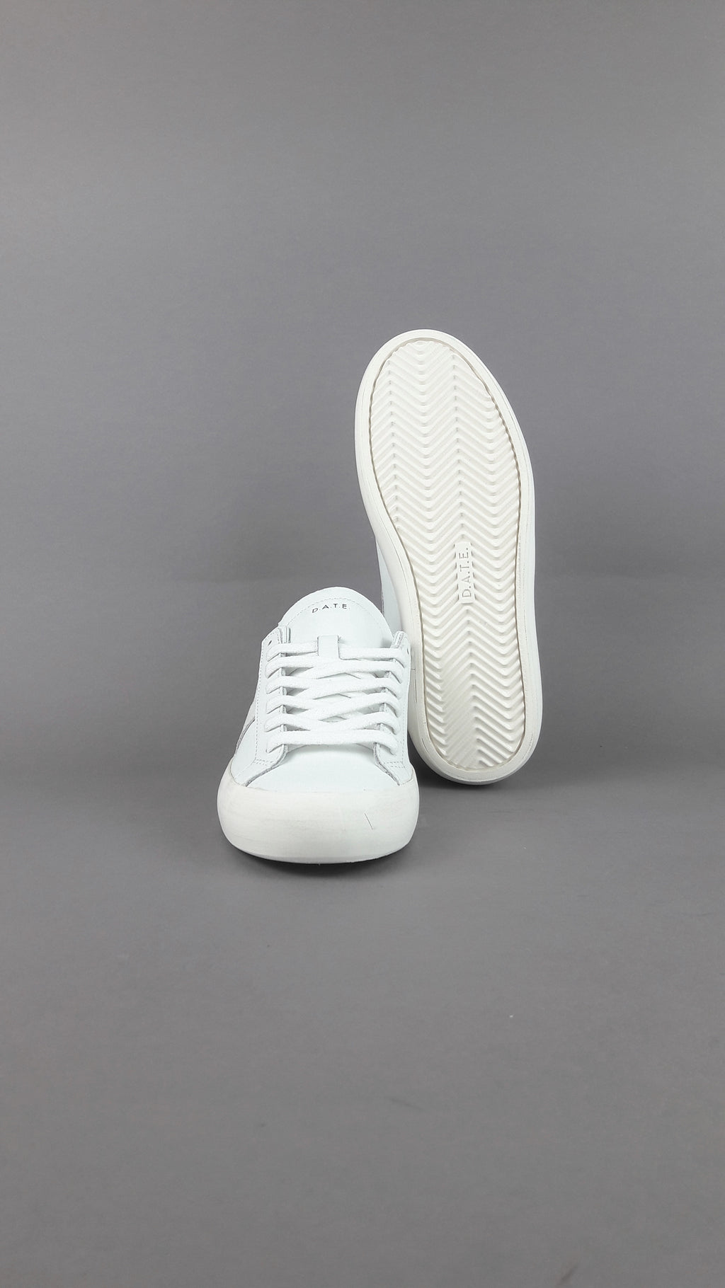 D.A.T.E. Hill Low Donna Pelle Bianco Spoiler Nero