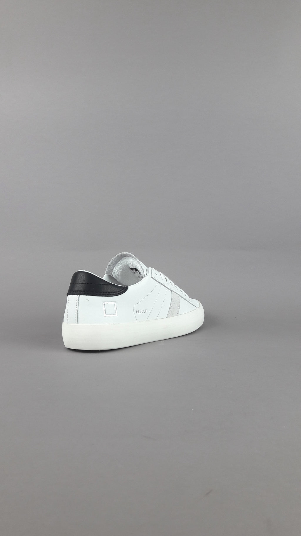 D.A.T.E. Hill Low Donna Pelle Bianco Spoiler Nero