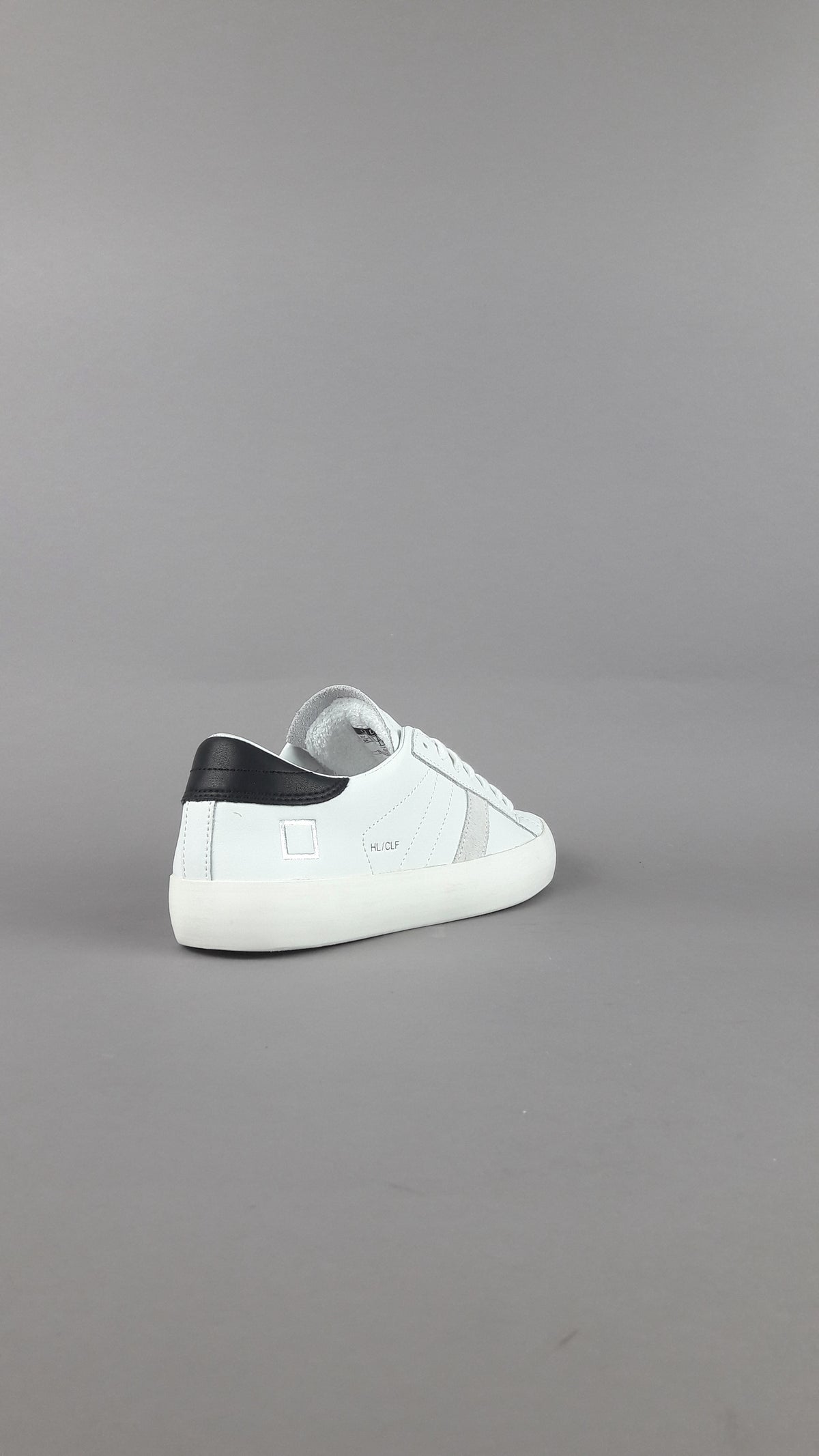 D.A.T.E. Hill Low Donna Pelle Bianco Spoiler Nero