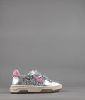 2B12 Sneakers Baby Hyper Pelle Metal Argento Glitter