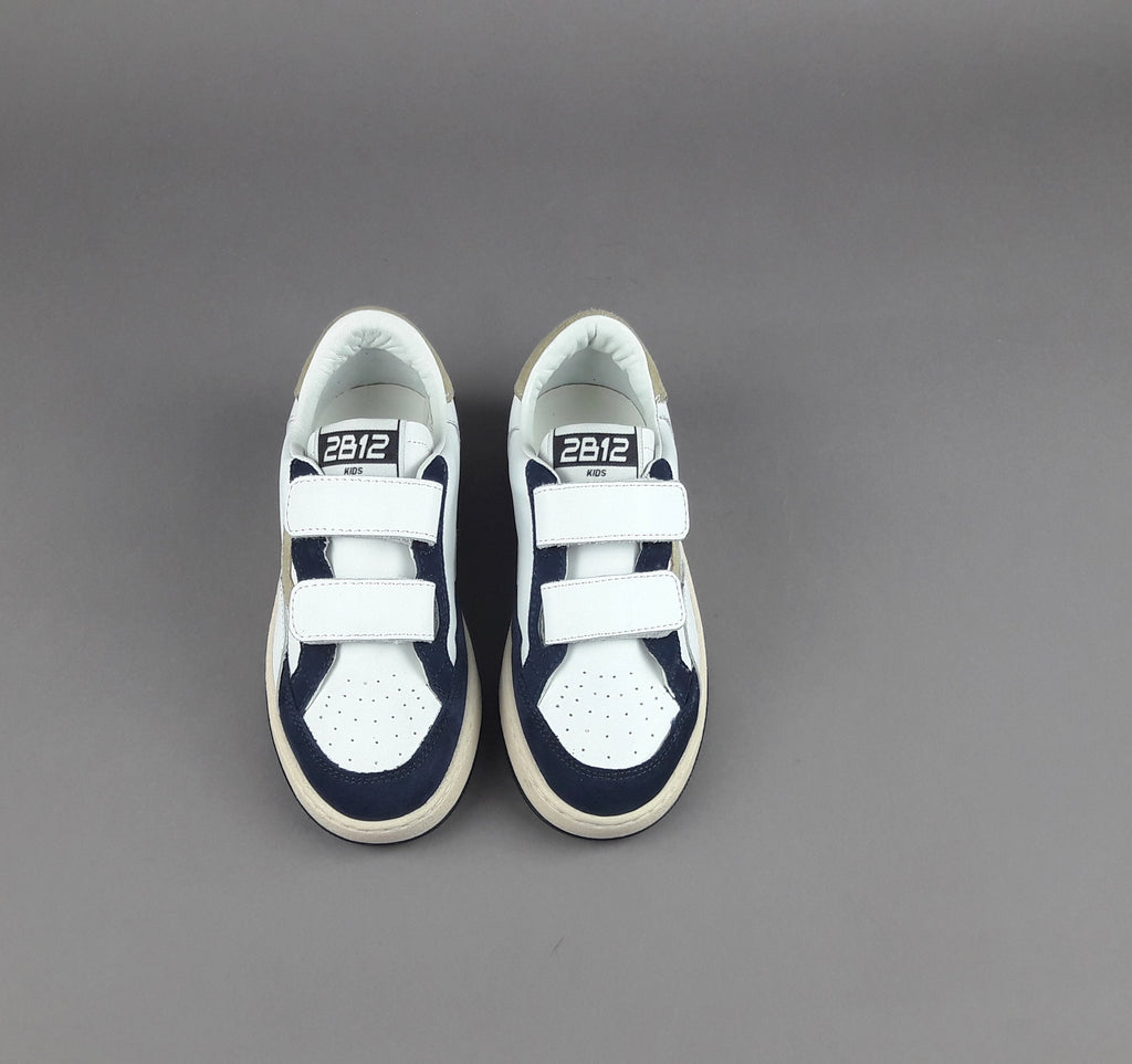 2B12 Sneakers Baby Play Pelle Bianco