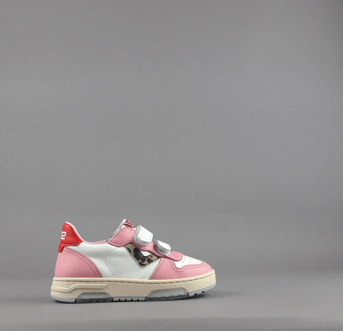 2B12 Sneakers Junior Hyper Pelle Rosa Bianco