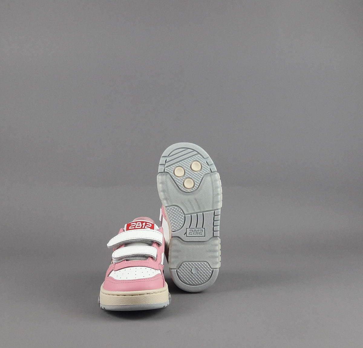 2B12 Sneakers Junior Hyper Pelle Rosa Bianco