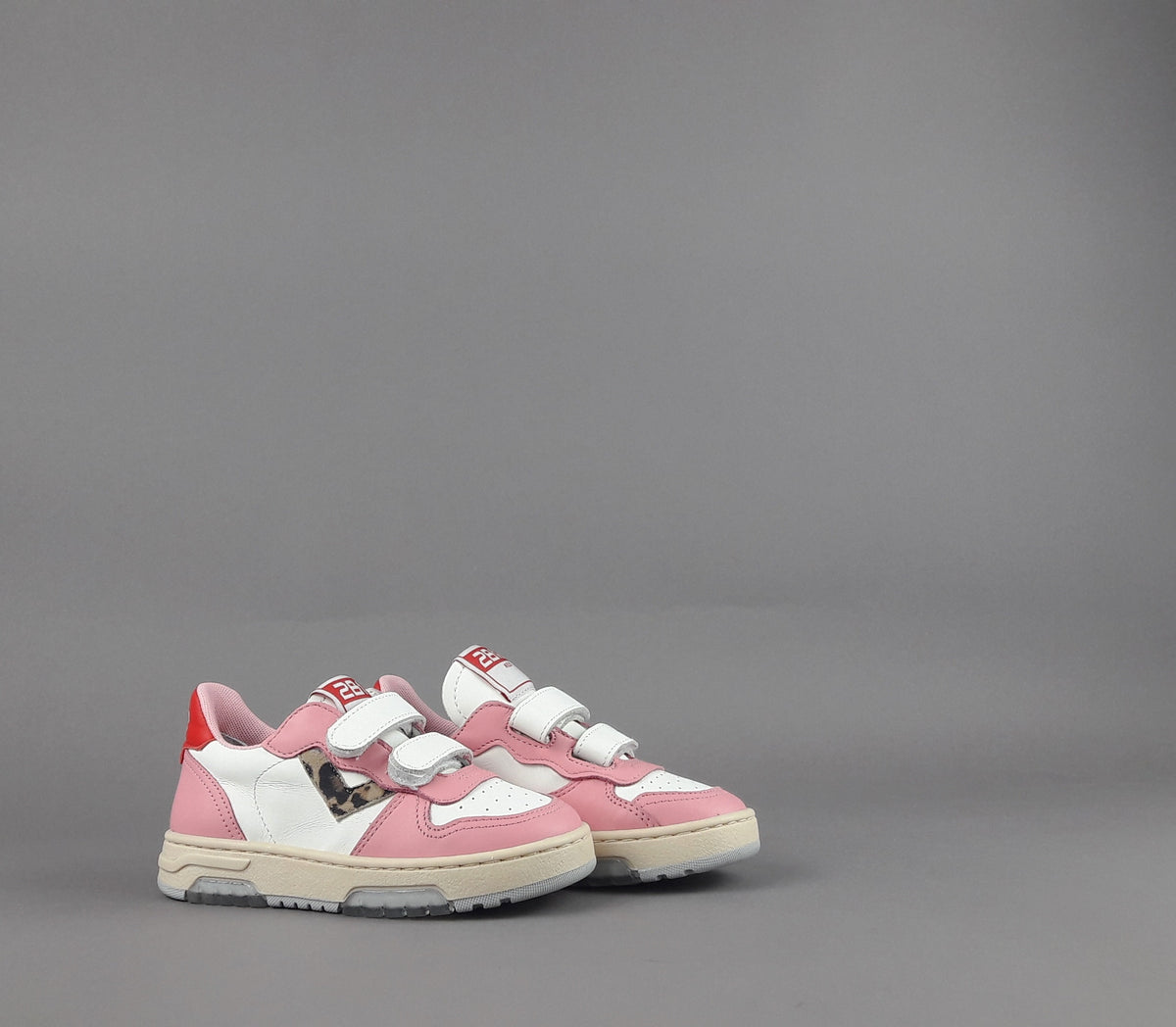 2B12 Sneakers Junior Hyper Pelle Rosa Bianco