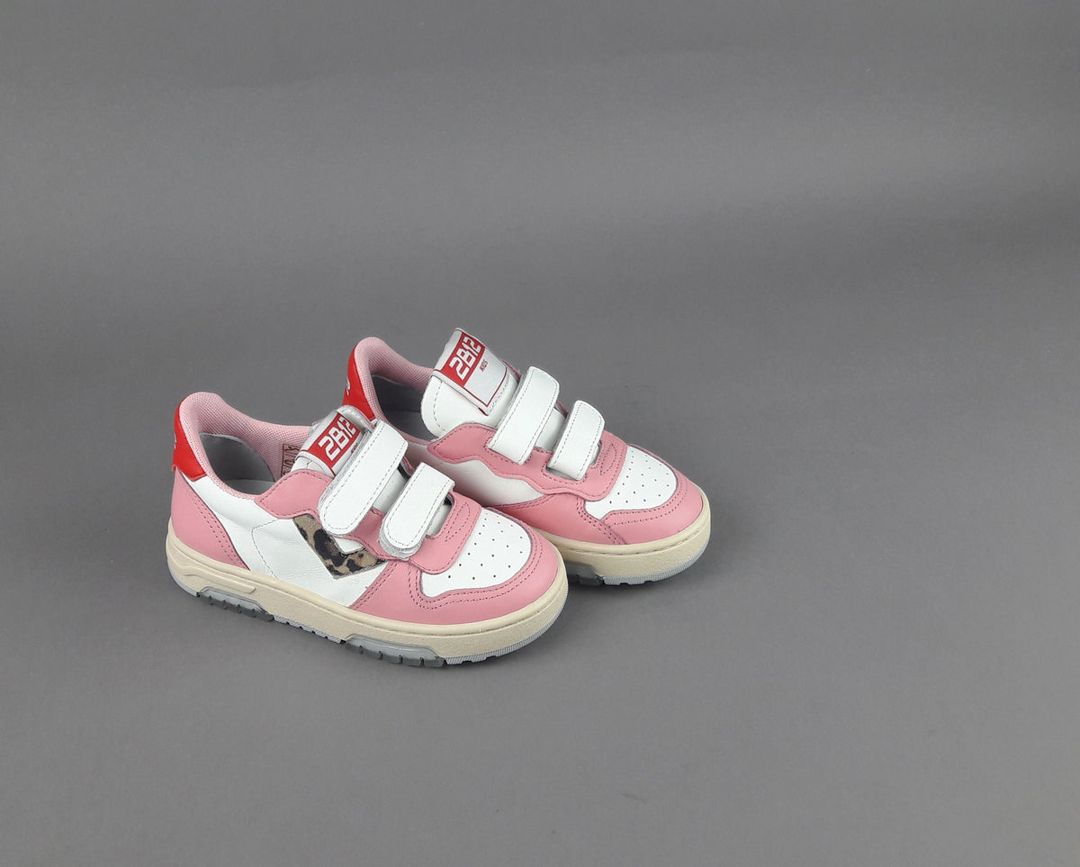 2B12 Sneakers Junior Hyper Pelle Rosa Bianco