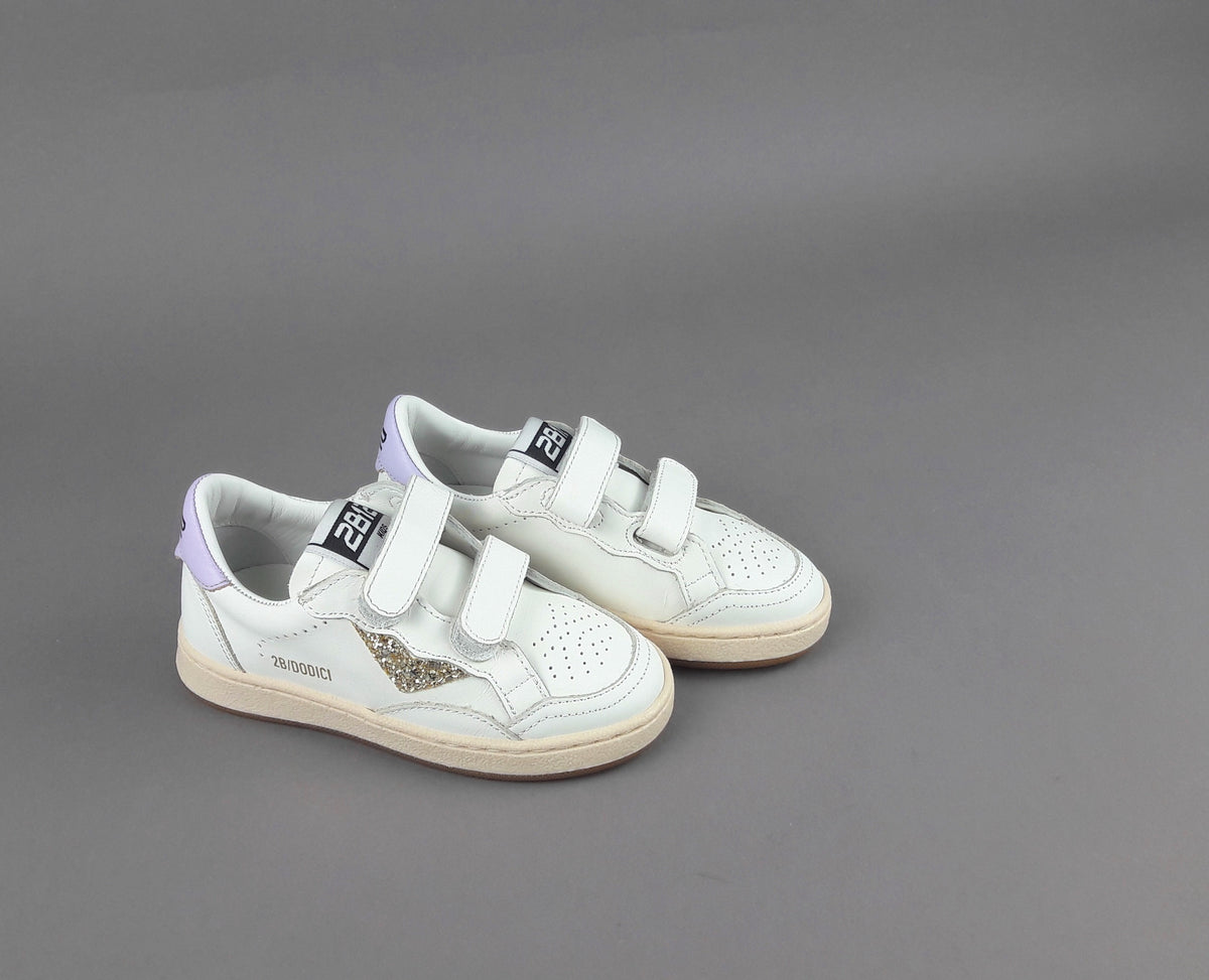 2B12 Sneakers Junior Play Pelle Bianco