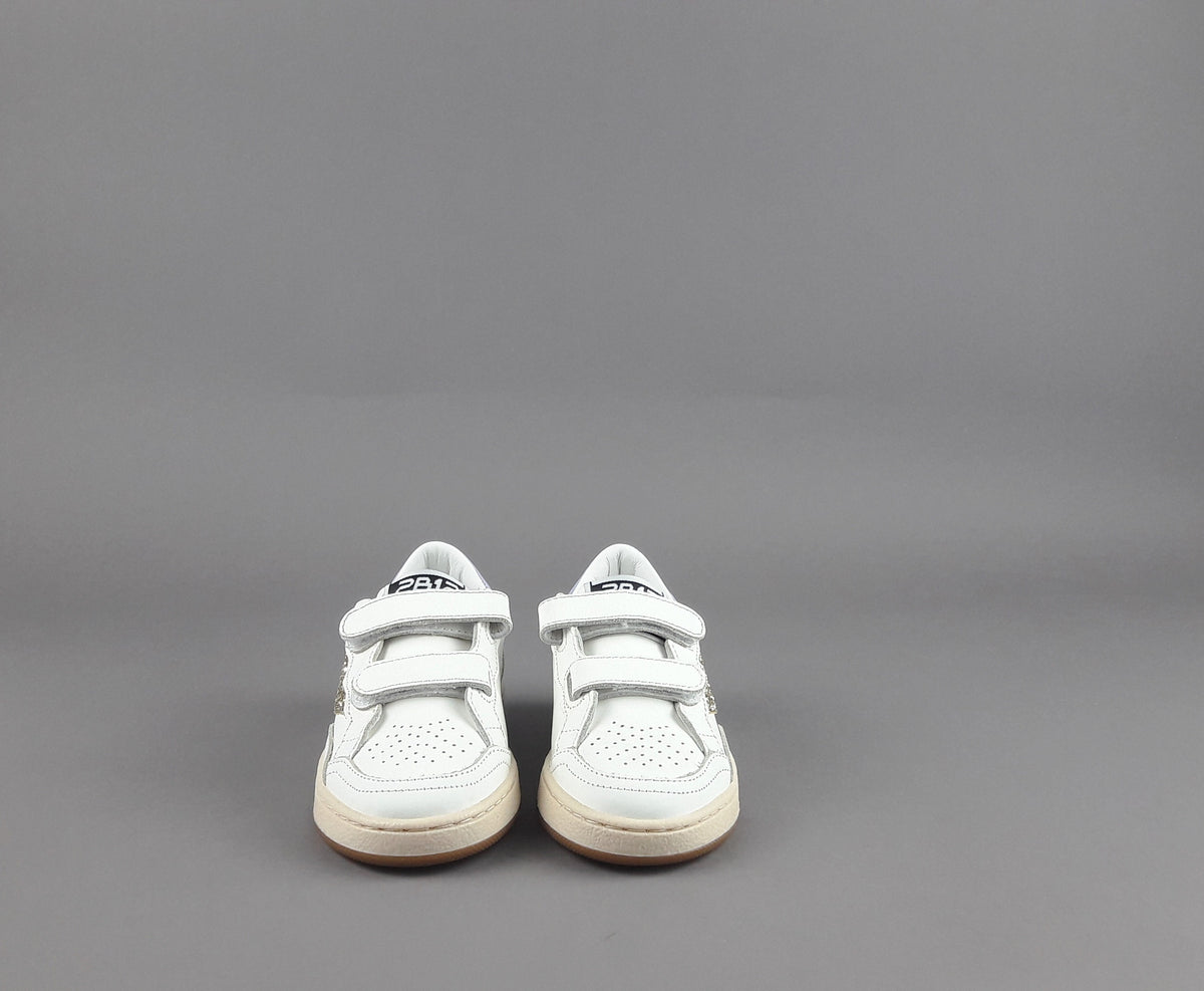 2B12 Sneakers Junior Play Pelle Bianco