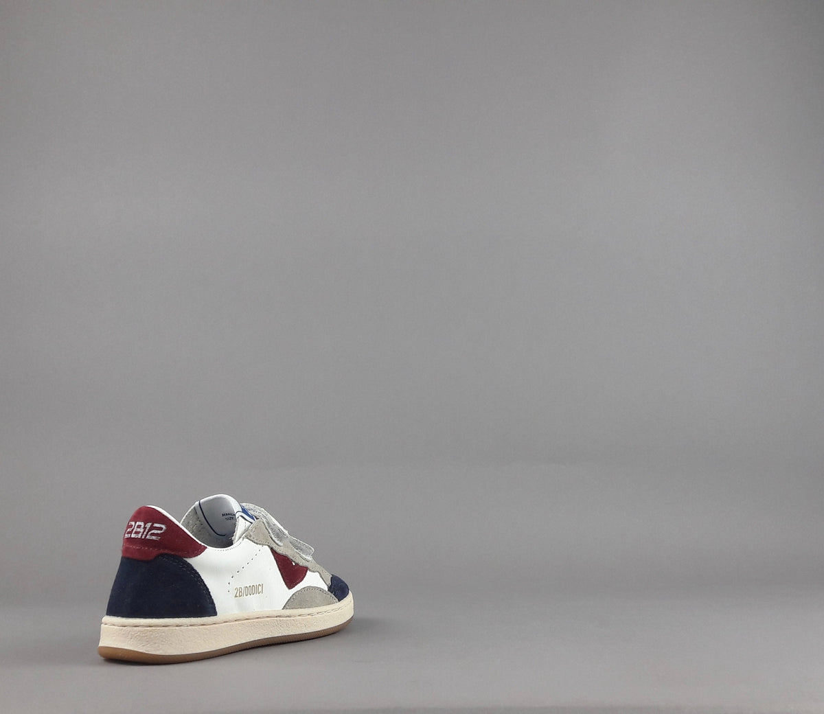 2B12 Sneakers Junior Play Pelle Camoscio Bianco Blu
