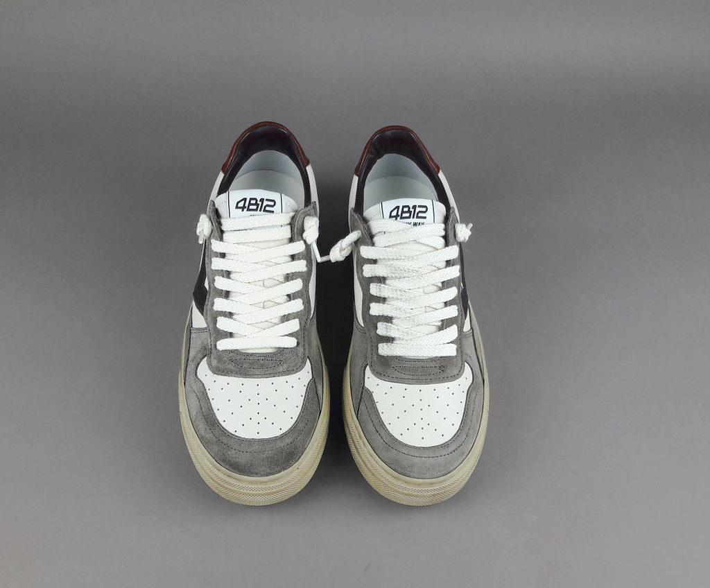 4B12 Sneakers Hyper Uomo Pelle Bianco