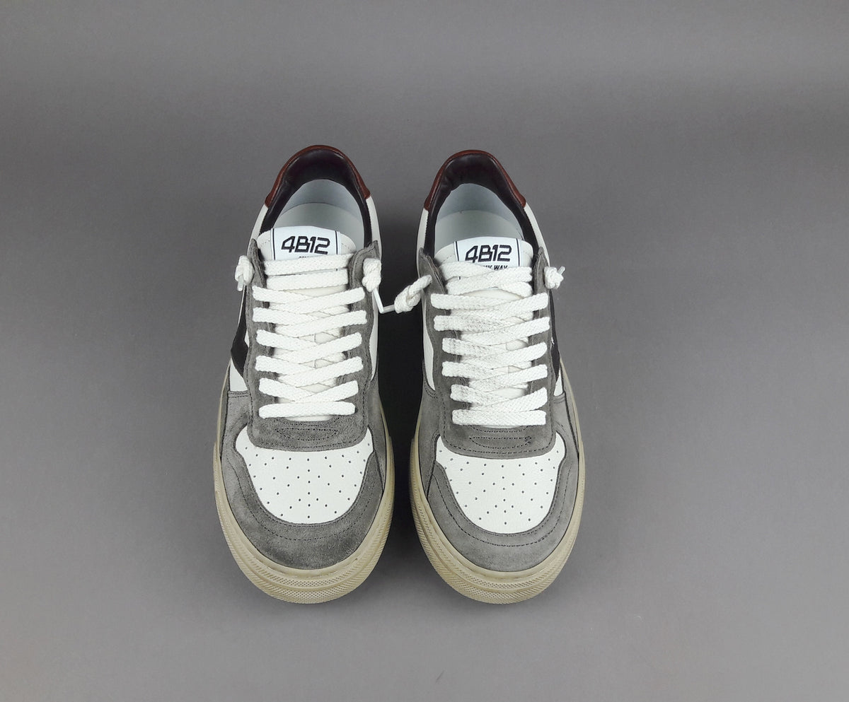 4B12 Sneakers Hyper Uomo Pelle Bianco