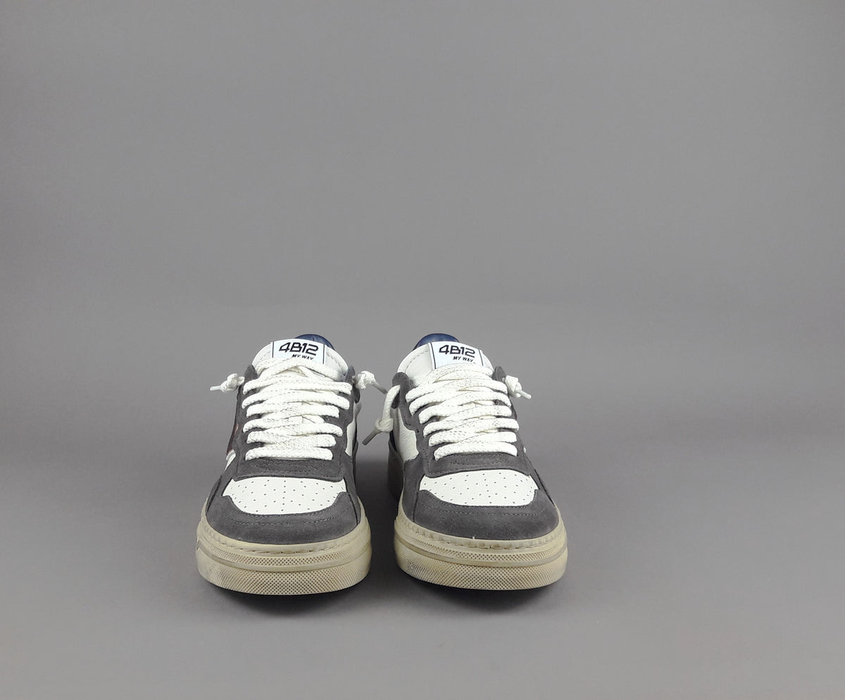4B12 Sneakers Hyper Uomo Pelle Bianco