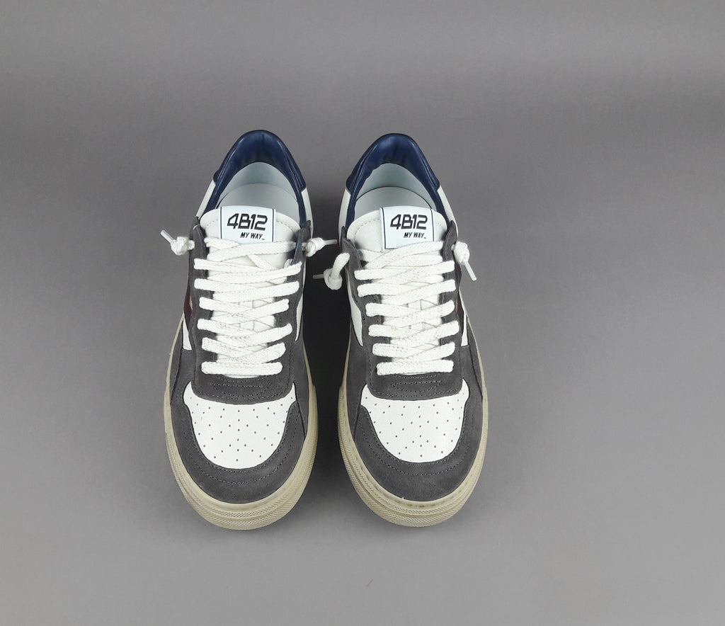 4B12 Sneakers Hyper Uomo Pelle Bianco