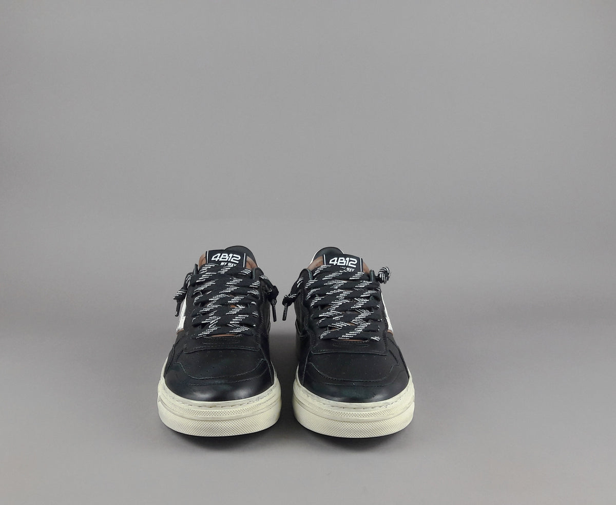 4B12 Sneakers Hyper Uomo Pelle Nero