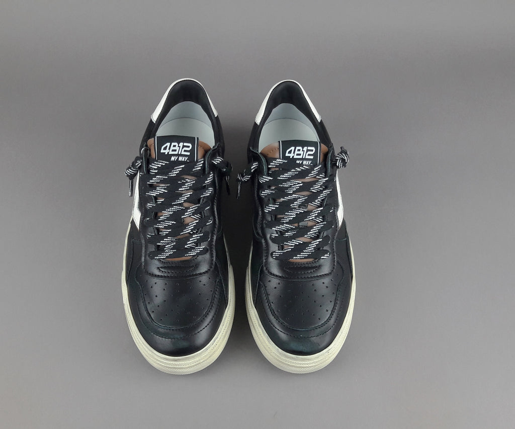4B12 Sneakers Hyper Uomo Pelle Nero