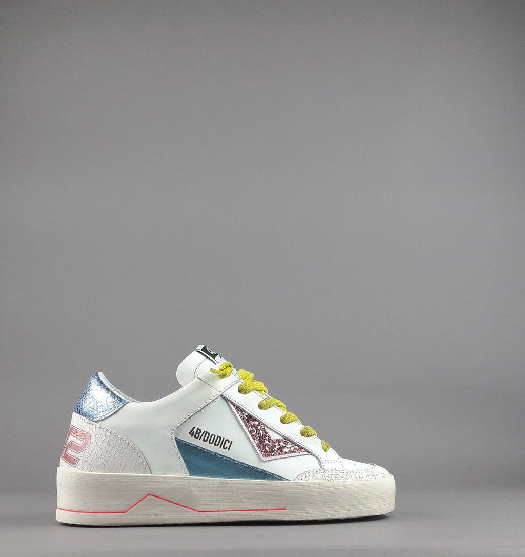 4B12 Sneakers Kyle Donna Pelle Bianco