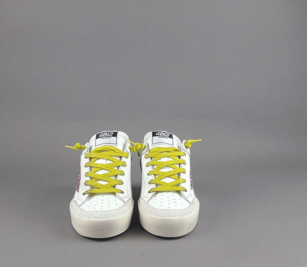 4B12 Sneakers Kyle Donna Pelle Bianco