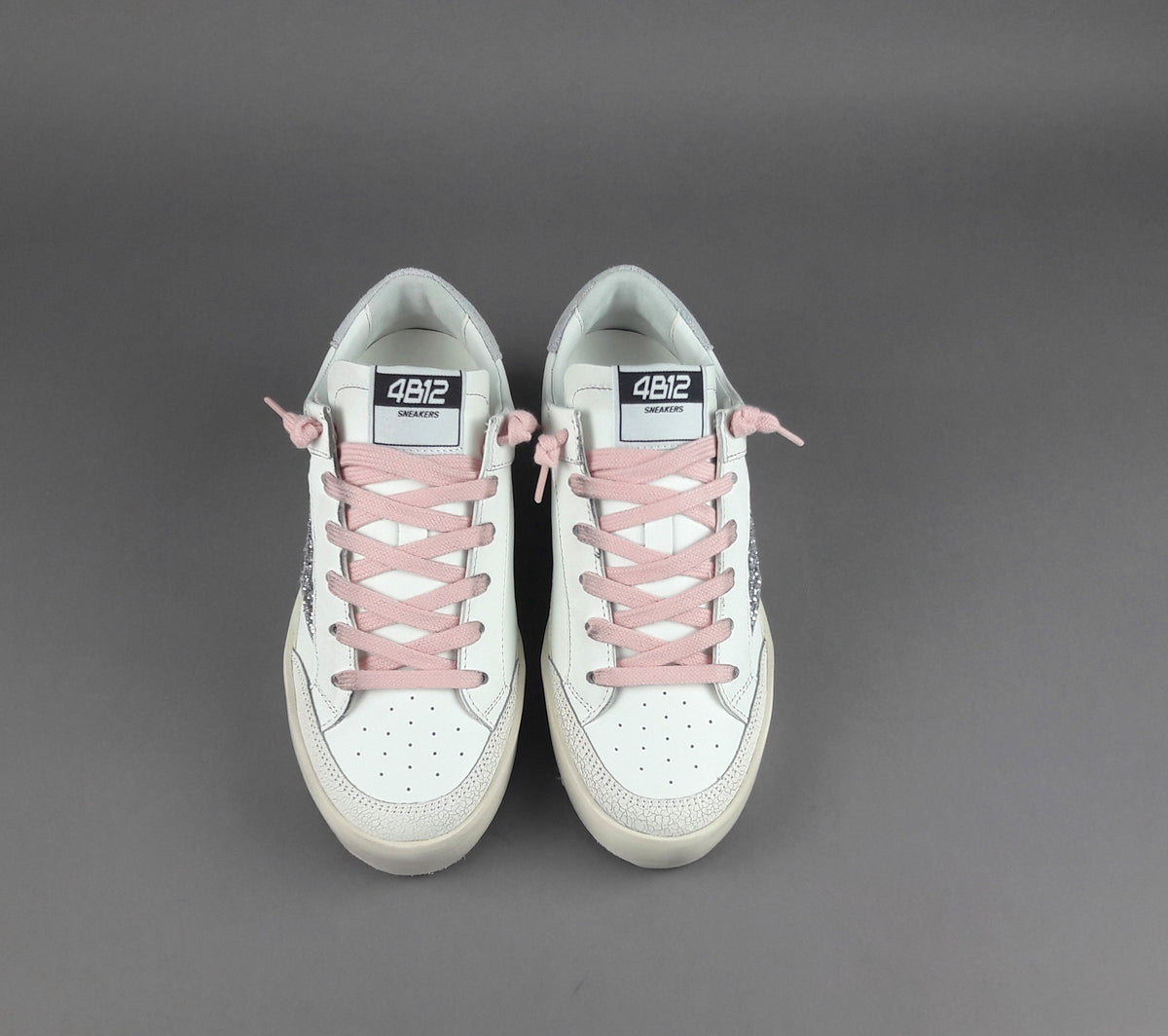 4B12 Sneakers Kyle Donna Pelle Bianco