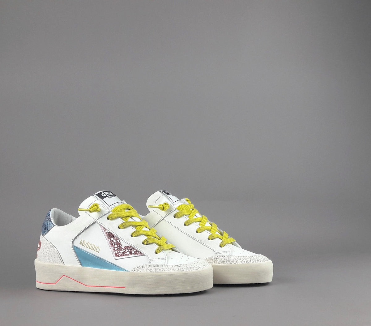 4B12 Sneakers Kyle Donna Pelle Bianco