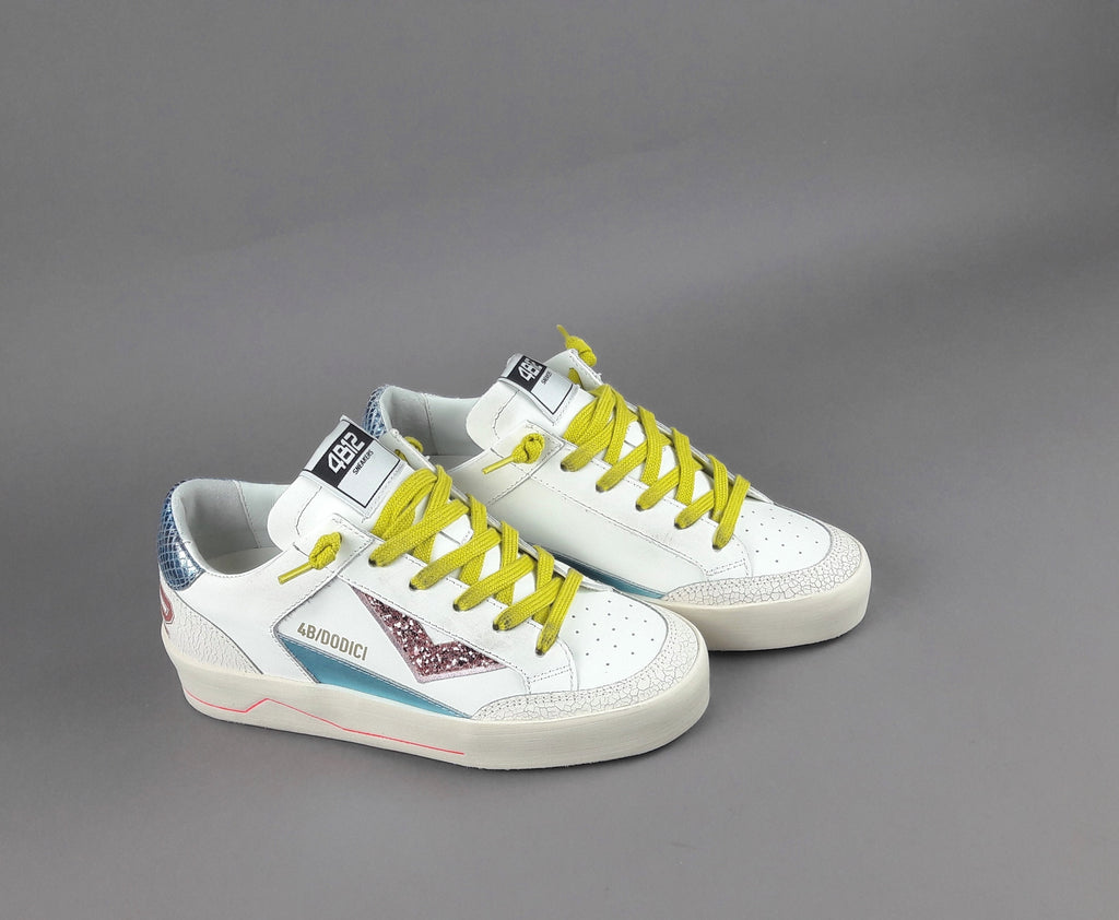 4B12 Sneakers Kyle Donna Pelle Bianco
