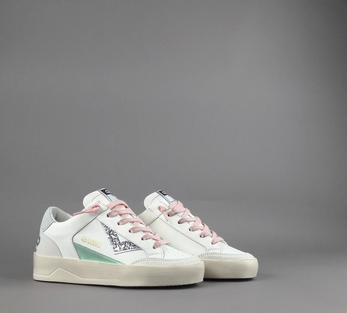 4B12 Sneakers Kyle Donna Pelle Bianco