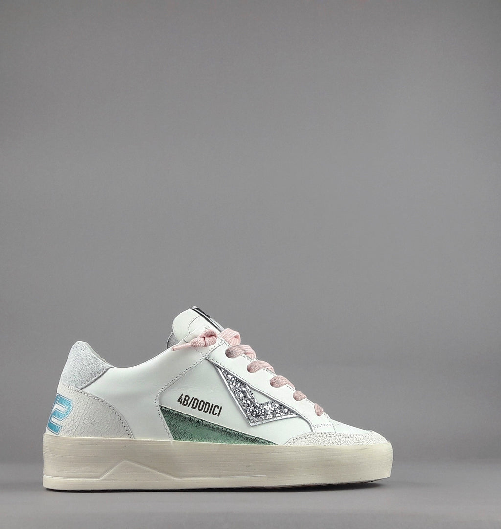 4B12 Sneakers Kyle Donna Pelle Bianco