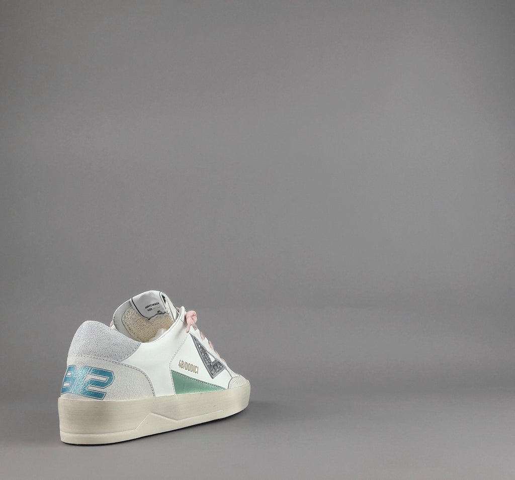 4B12 Sneakers Kyle Donna Pelle Bianco