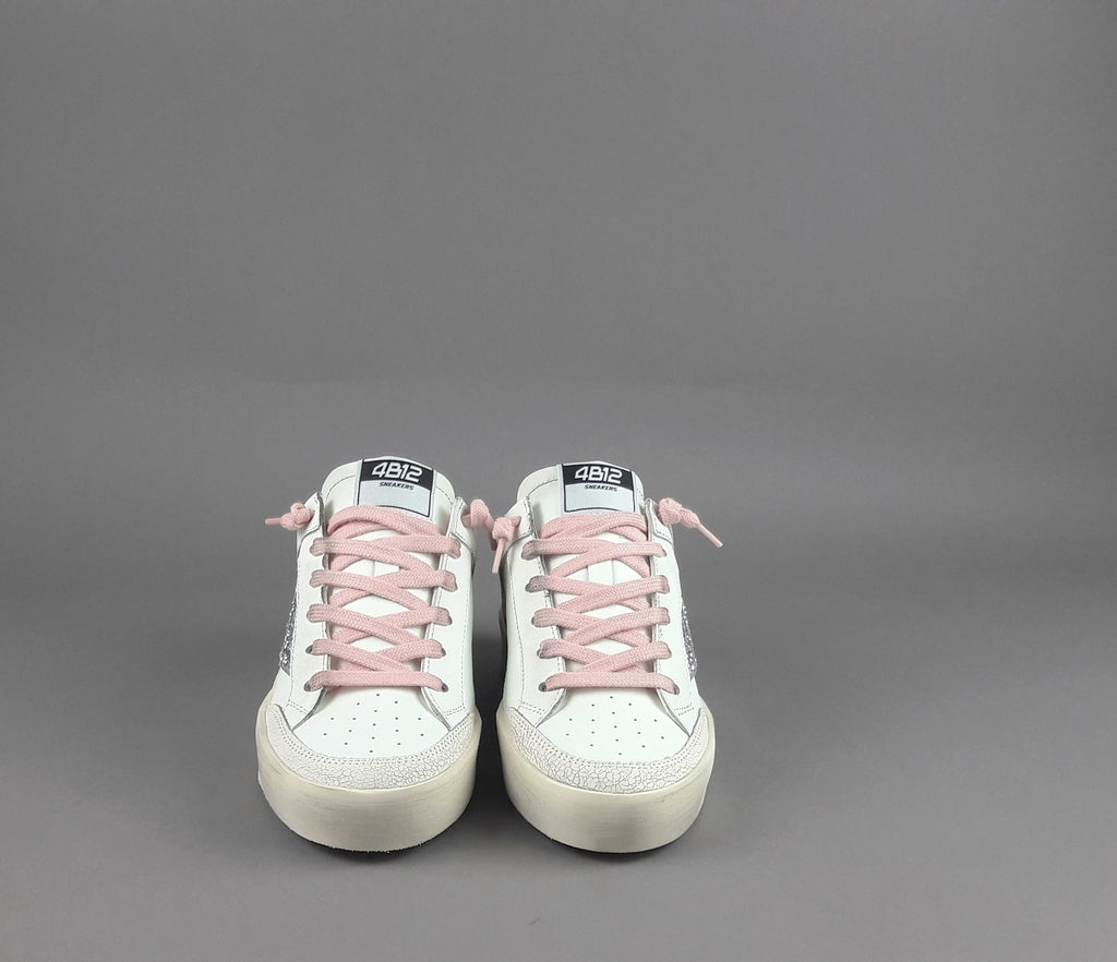 4B12 Sneakers Kyle Donna Pelle Bianco