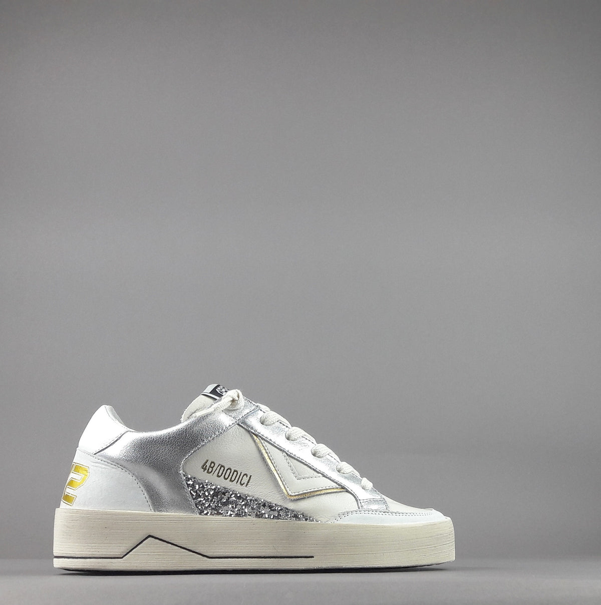 4B12 Sneakers Kyle Donna Pelle Bianco Spoiler Pelle Bianco