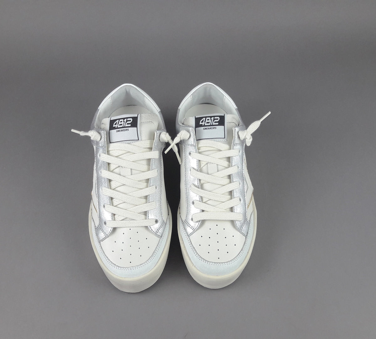 4B12 Sneakers Kyle Donna Pelle Bianco Spoiler Pelle Bianco