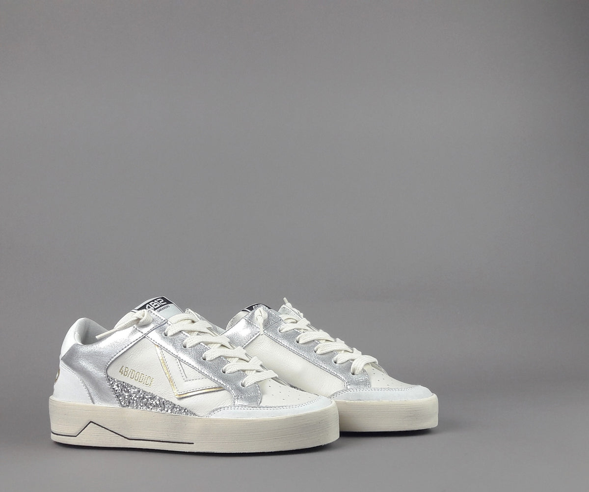 4B12 Sneakers Kyle Donna Pelle Bianco Spoiler Pelle Bianco
