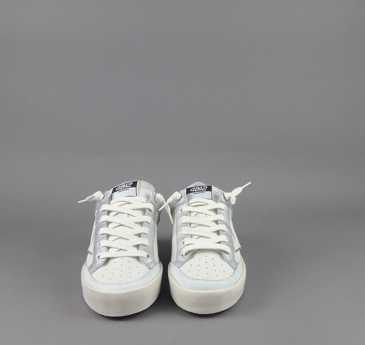 4B12 Sneakers Kyle Donna Pelle Bianco Spoiler Pelle Bianco