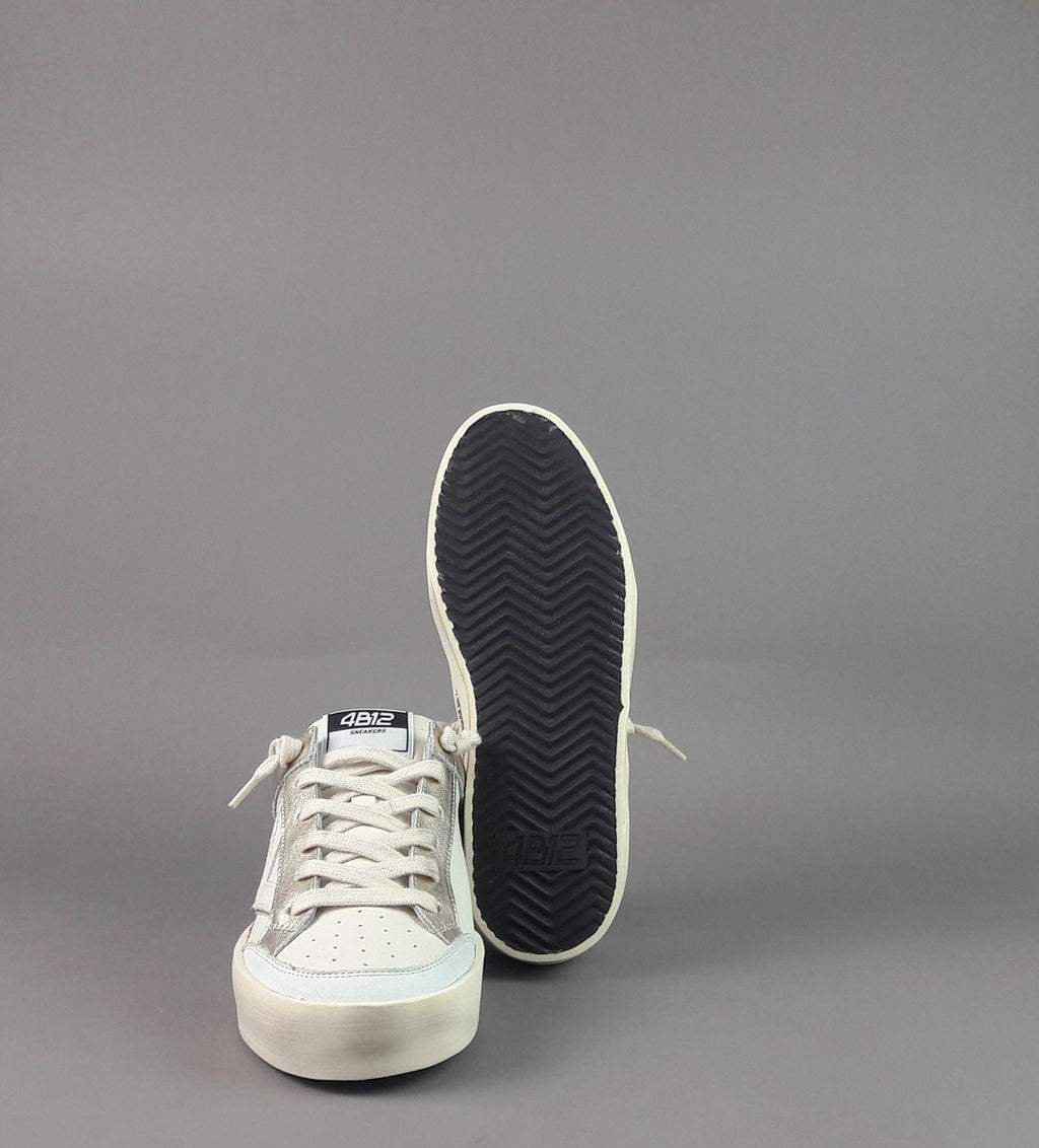 4B12 Sneakers Kyle Donna Pelle Bianco Spoiler Pelle Bianco