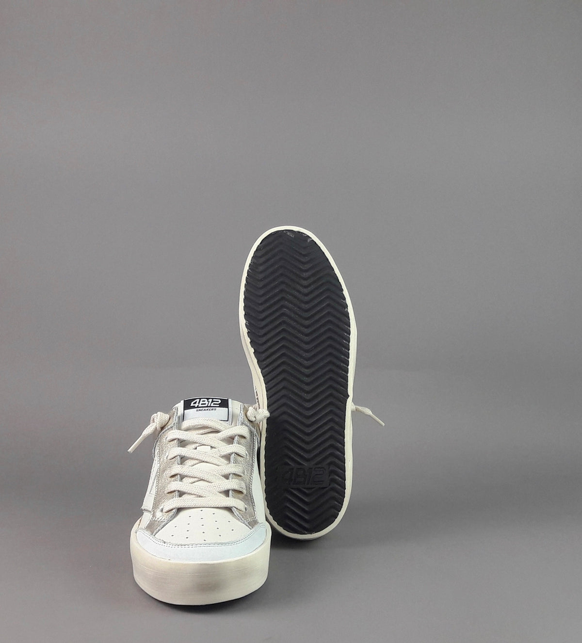 4B12 Sneakers Kyle Donna Pelle Bianco Spoiler Pelle Bianco