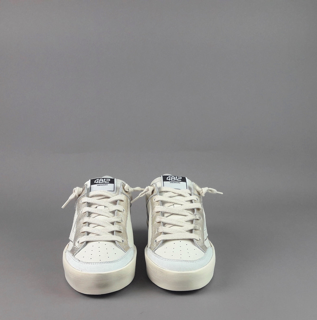 4B12 Sneakers Kyle Donna Pelle Bianco Spoiler Pelle Bianco