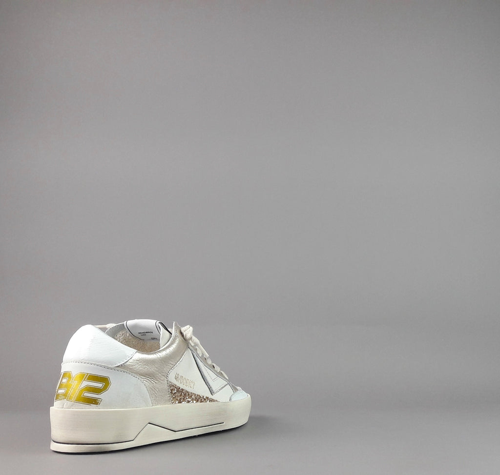 4B12 Sneakers Kyle Donna Pelle Bianco Spoiler Pelle Bianco