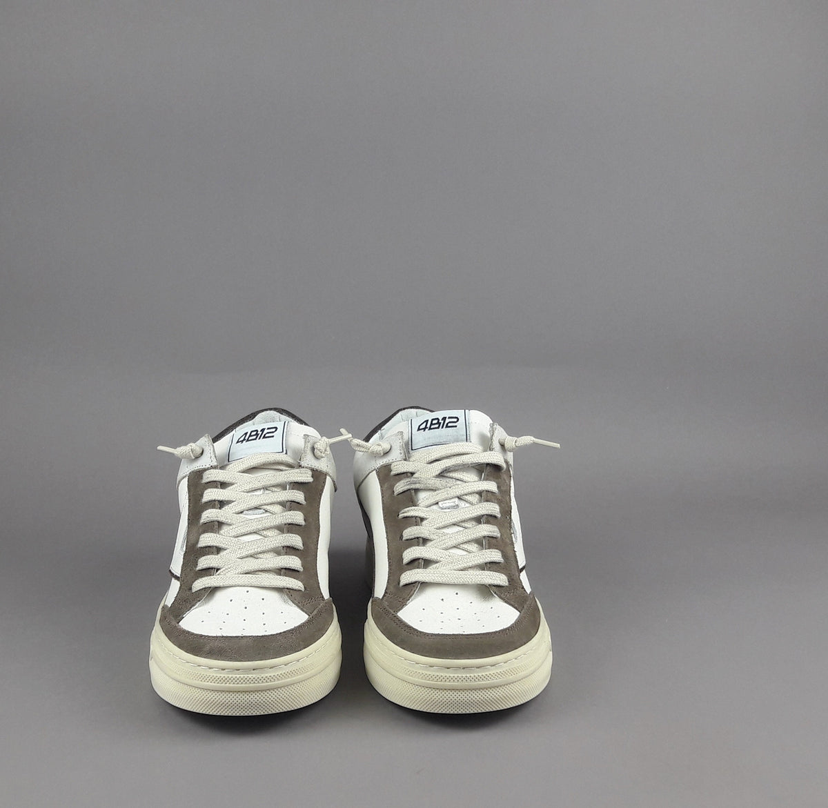 4B12 Sneakers Kyle Uomo Pelle E Camoscio Marrone