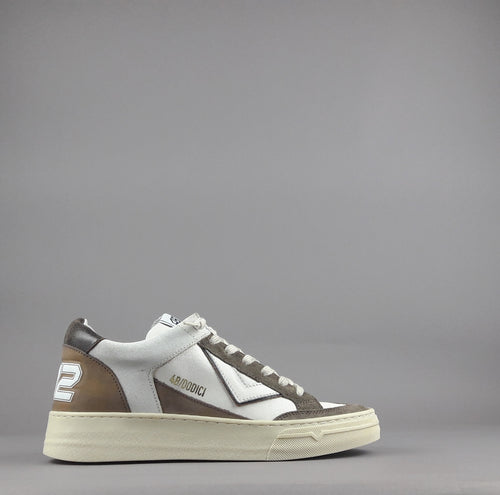 4B12 Sneakers Kyle Uomo Pelle E Camoscio Marrone