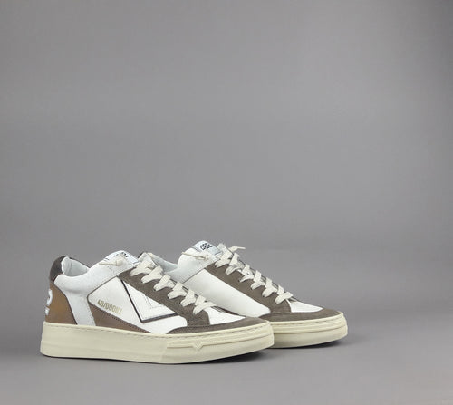 4B12 Sneakers Kyle Uomo Pelle E Camoscio Marrone