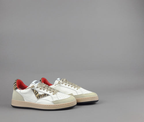 4B12 Sneakers Play Donna Pelle Bianco