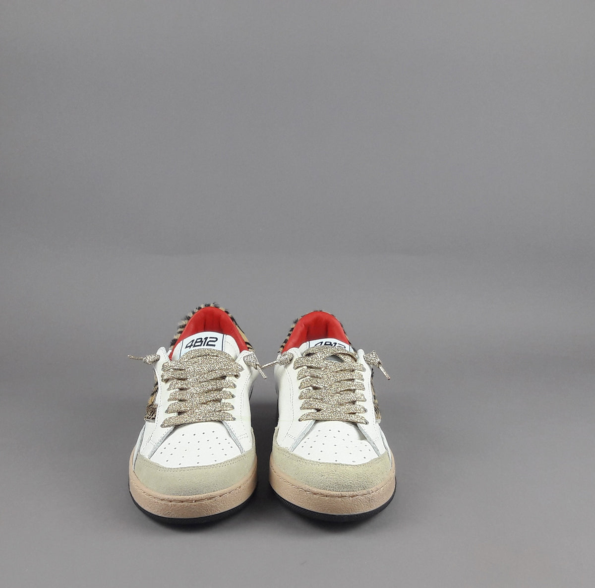 4B12 Sneakers Play Donna Pelle Bianco