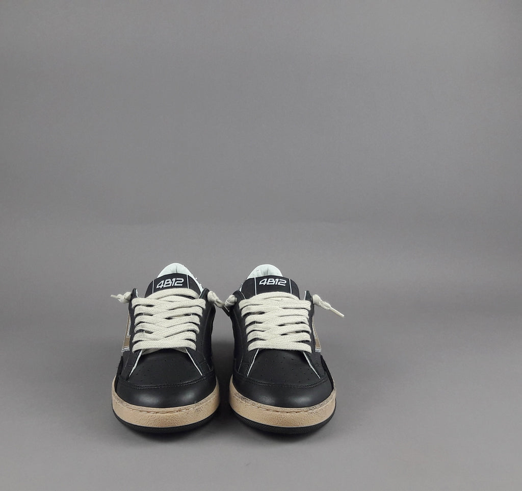4B12 Sneakers Play Donna Pelle Nero
