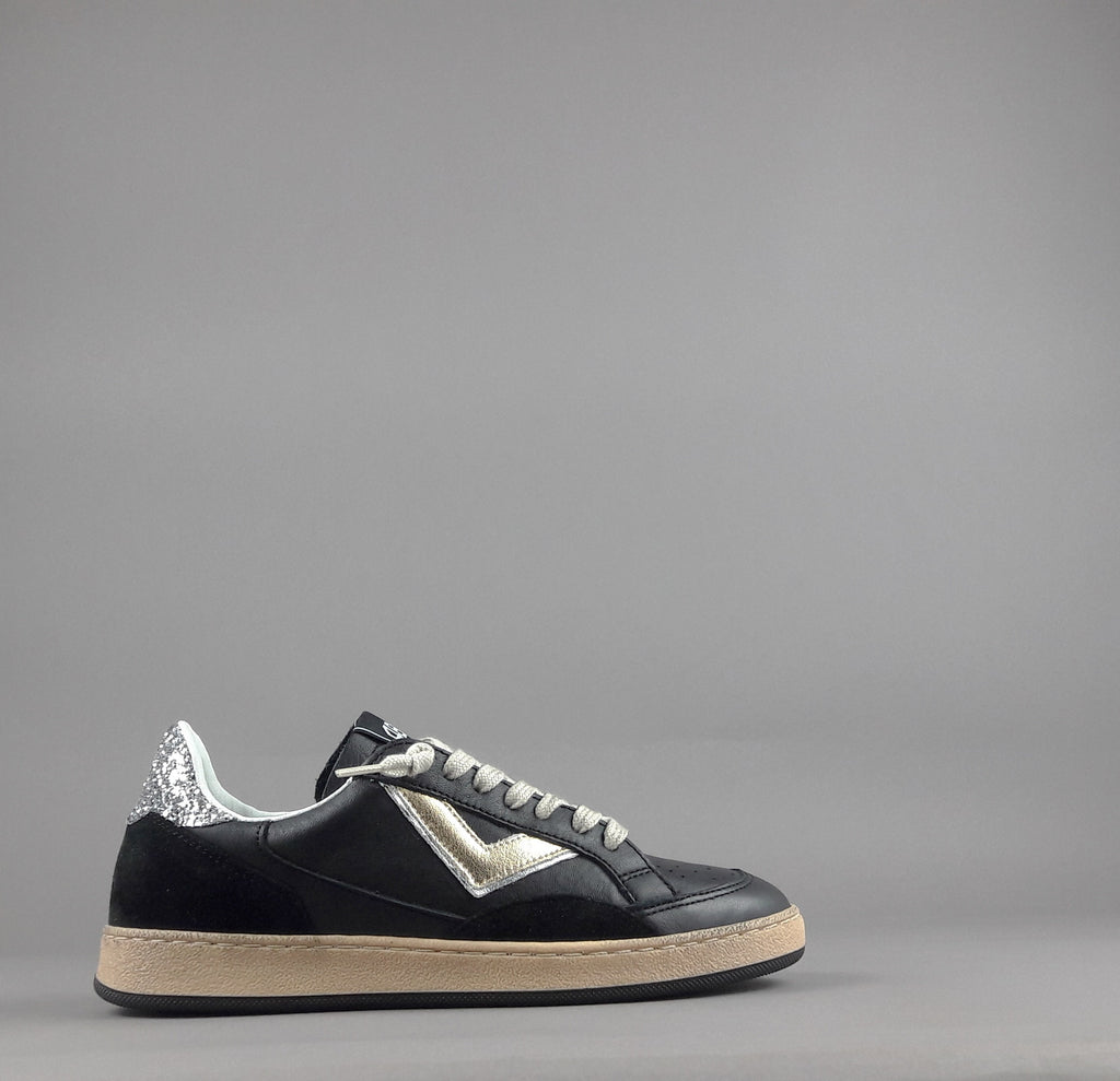 4B12 Sneakers Play Donna Pelle Nero