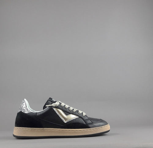 4B12 Sneakers Play Donna Pelle Nero