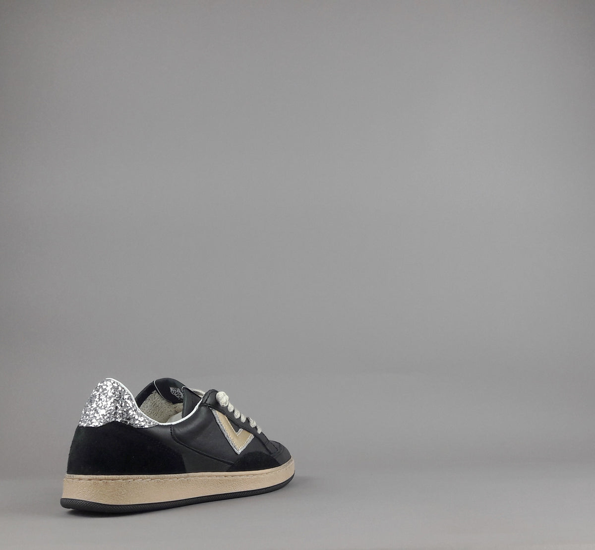 4B12 Sneakers Play Donna Pelle Nero