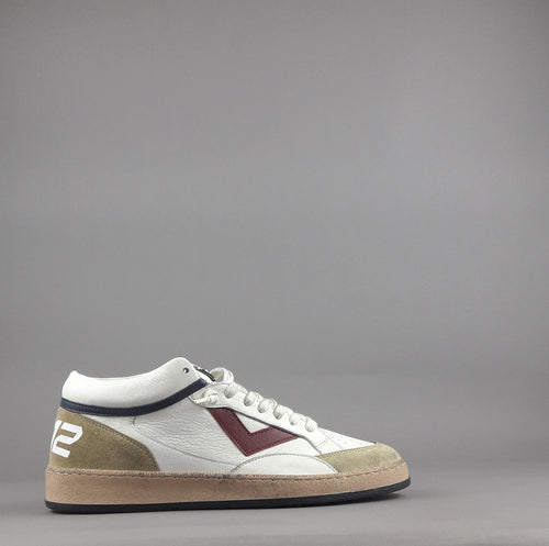 4B12 Sneakers Play Mid Uomo Pelle E Camoscio Beige
